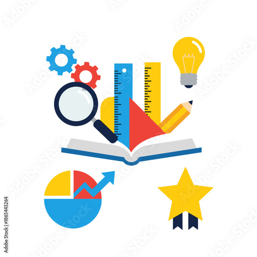 A simple pie chart divided into two contrasting sections, blue and yellow, symbolizing duality or comparison.