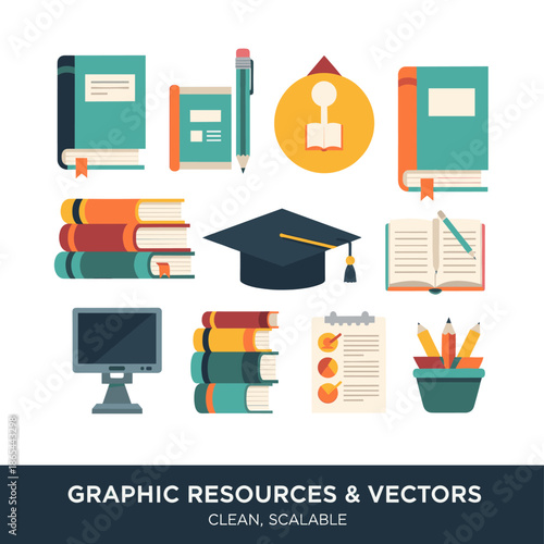 A simple graphic illustration of a computer monitor on a white background with a navy blue banner.