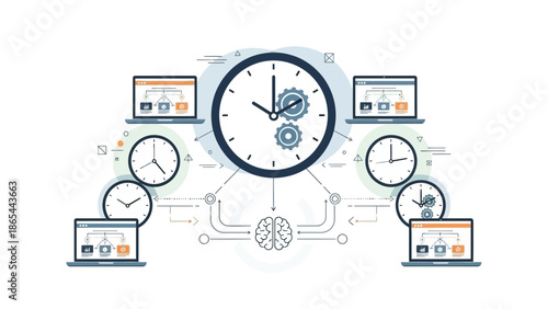 Time Management and Productivity with Digital Tools and Brainpower.