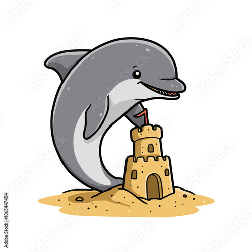 Cute cartoon mouse with cheese illustration