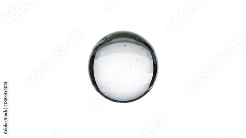 Single clear water drop isolated on transparent background