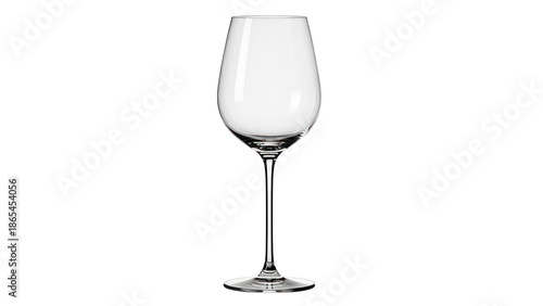 Clear Wine Glass Isolated on Transparent Background