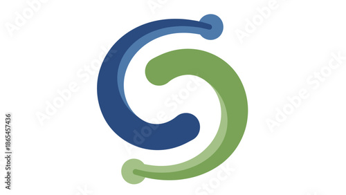 Abstract swirling symbol representing connectivity and growth