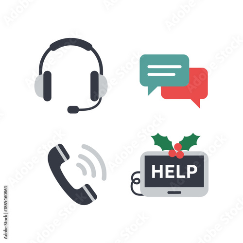 Customer support team provides assistance via phone and chat during holidays with help.