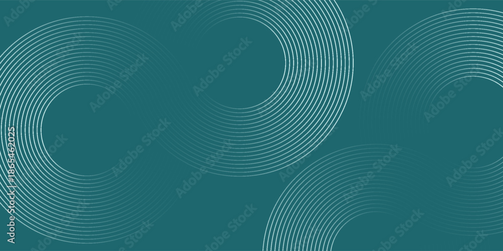 Fototapeta premium Abstract green glowing geometric lines on gray background. Modern shiny blue circle lines pattern. Futuristic technology concept. Suit for cover, poster, banner, brochure, header, website vector