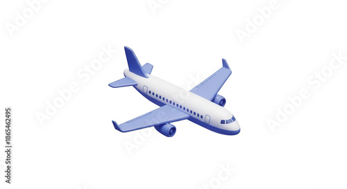 Airplane flying in the sky isolated on transparent background