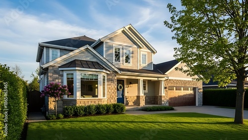 Exterior of suburban home royalty free image