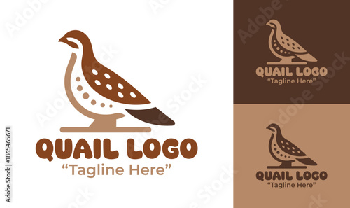 Quail Logo Modern Minimalist Rustic Farm Identity