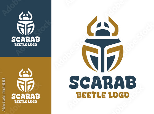 Scarab Beetle Logo Modern Minimalist Legendary Brand Symbol