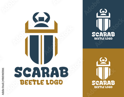 Scarab Beetle Logo Modern Minimalist Premium Myth Identity