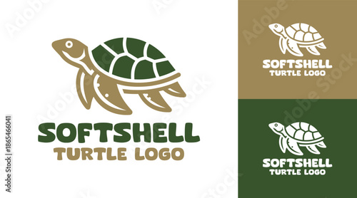 Softshell Turtle Logo Modern Minimalist Premium Aquatic Identity