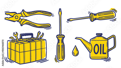 Essential Hand Tools and Toolbox for Maintenance and Repair Tasks.