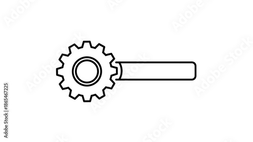 Paintbrush with brown paint dripping on white background.