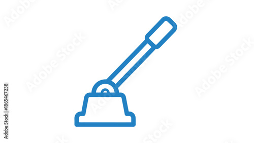 Illustration of a manual gear shift lever for vehicle transmission control.