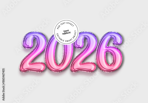 Inflatable Balloon Number Text Effect