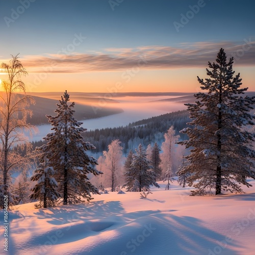 sunrise in the mountains