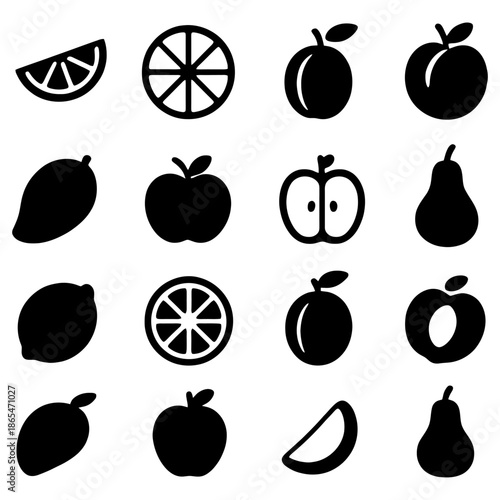 Fresh Fruit Array: A vibrant illustration showcasing a collection of essential fruits, offering a visual feast of natural flavors and freshness.