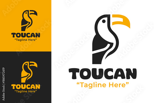 Toucan Logo Modern Minimalist Nature Symbol