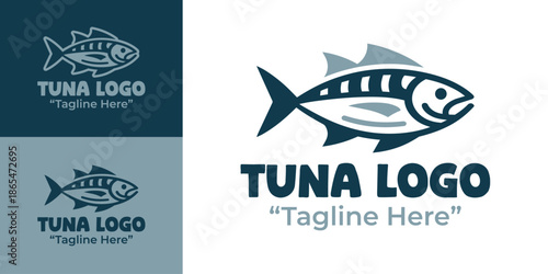 Tuna Logo Modern Minimalist Sea Life Branding