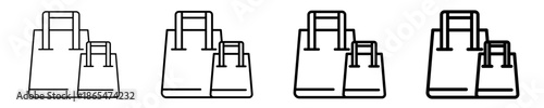 Shopping Bags Icon Set Different Style Collection
