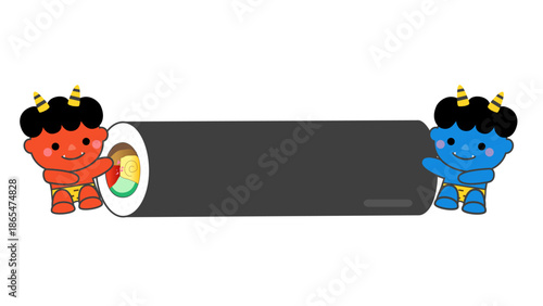 節分の鬼と恵方巻(16:9)