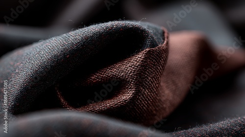 Dark moody fabric texture close up