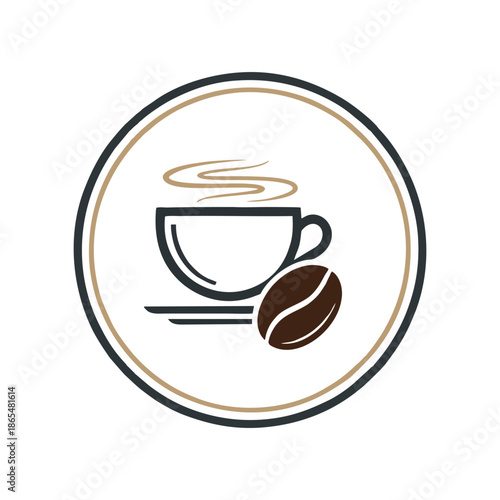 Warm Beverage Enjoyment Aromatic Fresh Roasted Coffee Bean Icon