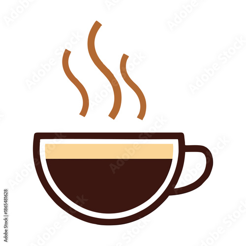Steaming hot coffee a warm and inviting drink illustration