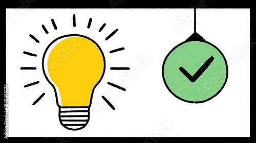 Light Bulb Concept Illustration for Modern Ideas and Inspiration