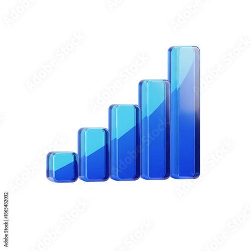 3D glossy blue bar chart showing increasing data or signal strength, perfect for business analytics, technology, and financial growth concepts, isolated on transparent background. Free Download 3D glossy blue bar chart showing increasing data or signal strength, perfect for business analytics, technology, and financial growth concepts, isolated on transparent background. - GFXLoad