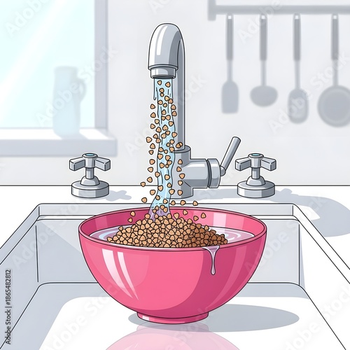 kitchen sink and kitchen utensils