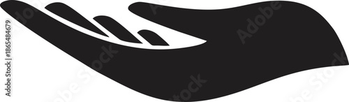 Open Hand Support Care Vector Illustration
