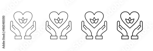 Therapy Icons Vector Set In Different Stroke Line Style