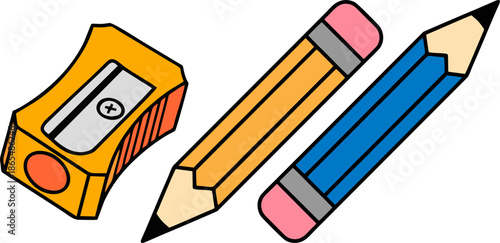 School Stationery Pencil Eraser Vector Illustration

