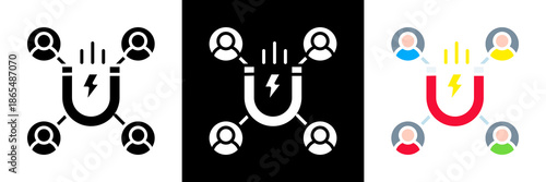 Lead Generation Icon Set Glyph vector Illustration 