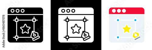 Branding Icon Set Glyph vector Illustration 