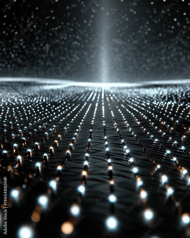 Obraz premium Abstract Light Patterns in 3D Space with Depth and Perspective