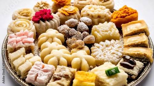Collection of sweet treats on plate