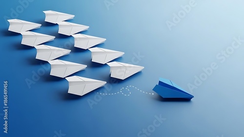 Unique Idea and Strategic Thinking Concept