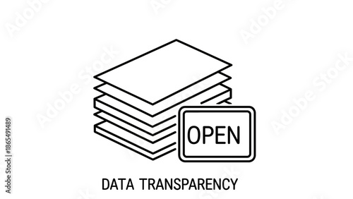 Conceptual illustration of data transparency and open information access