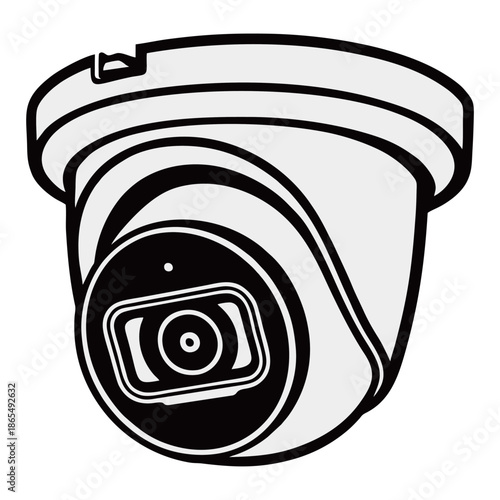 Modern security CCTV camera installed on a wall for 24-hour surveillance, monitoring safety and protection in public areas or private property.