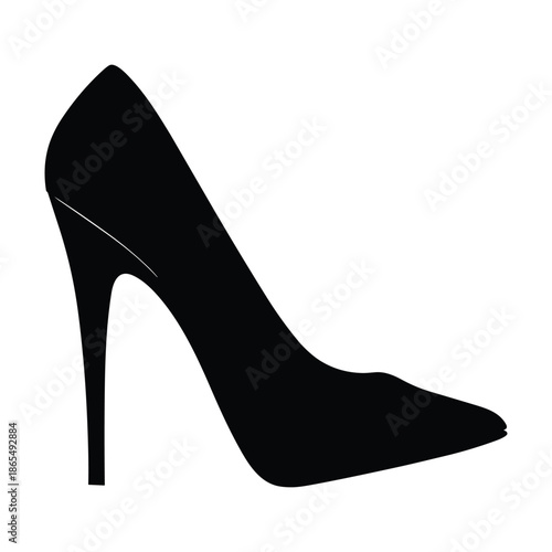 Black high heel shoe silhouette
