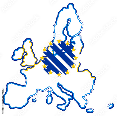shape of the map of Europe ...