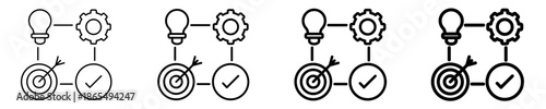 Pdca Cycle  Icon Set Different Style Collection
