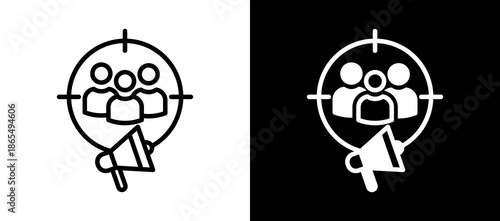 Public Audience whiteblack icon