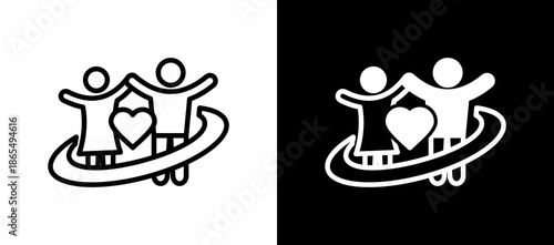 Relationship Goals whiteblack icon