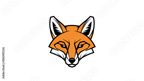 Stylized illustration of a fox head with sharp features and bold colors.