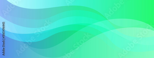 Abstract flowing blue and green curves ideal for web design, advertising, presentations, and background layouts with a sleek modern aesthetic