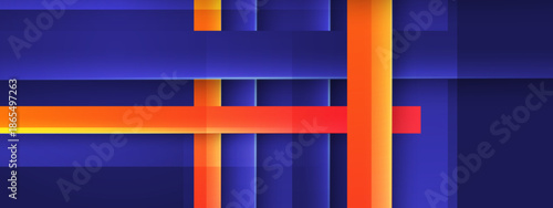 Abstract orange and blue overlapping rectangles, perfect for backgrounds, modern designs, prints, and artistic projects needing a vibrant touch