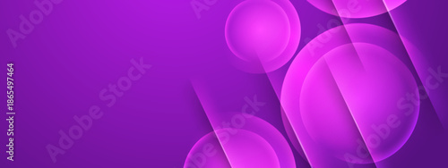 Abstract purple glowing circles and light lines design perfect for backgrounds, digital art, web design, and technology related projects